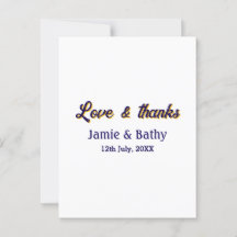 Amor e agradecimento roxo laranja nome data