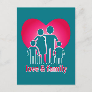 Cartão Postal Amor e família