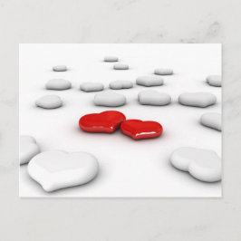 Cartão Postal Amor e muitos corações