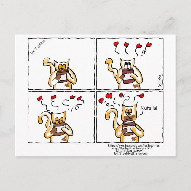 Cartão Postal Amor é Nutella (Frente)