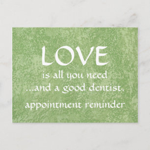 Cartão Postal Amor E Um Bom Dentista