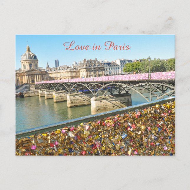 Cartão Postal Amor em Paris (Frente)