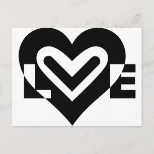 Cartão Postal Amor em Preto