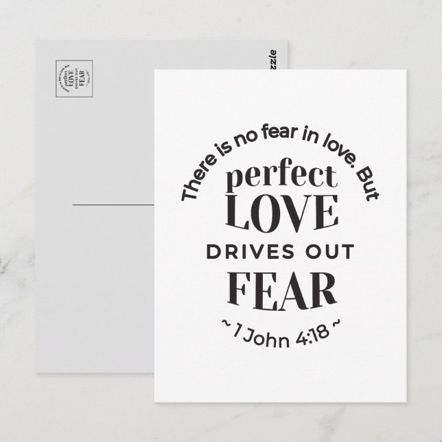 Cartão Postal Amor Eterno - 1 Arte de Citação das Escrituras Joh (Frente/Verso)