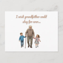 Cartão Postal Amor Eterno avô e netos