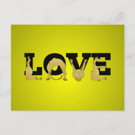 Cartão Postal AMOR feito por um pônei muito flexível