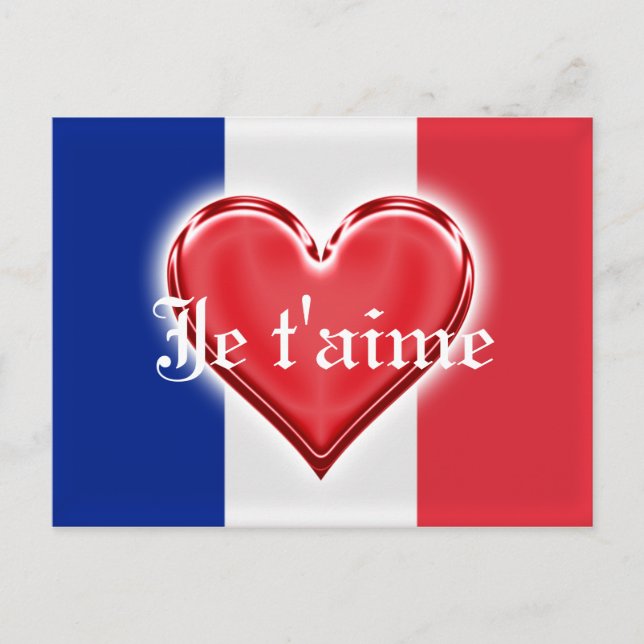 Cartão Postal Amor francês (Frente)