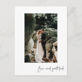 Cartão Postal Amor Gratidão Foto Vertical Obrigado Cartão-Postal