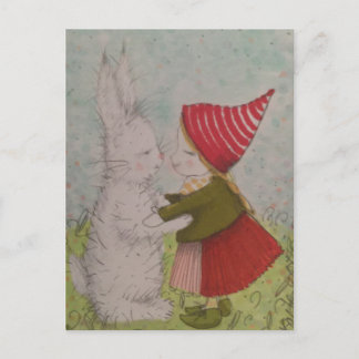 Cartão Postal Amor mágico de conto de fadas.