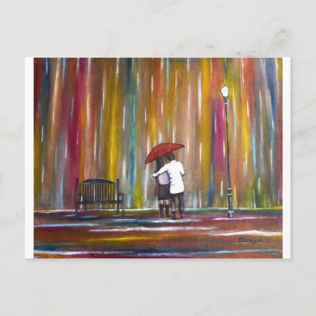 Cartão Postal Amor na Chuva (Frente)