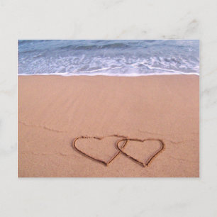 Cartão Postal Amor na praia