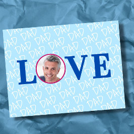 Cartão Postal AMOR PAPAI Foto Personalizada Moderna