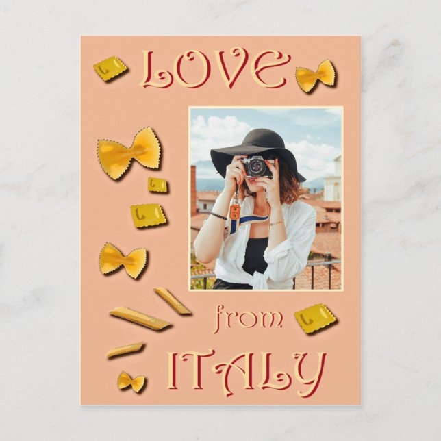 Cartão Postal Amor pela Itália (Frente)