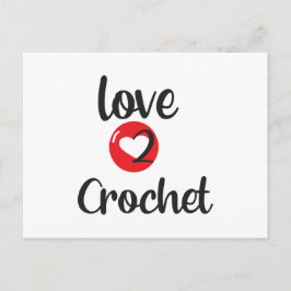 Cartão Postal amor por crochê
