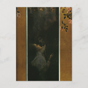 Cartão Postal Amor por Gustav Klimt