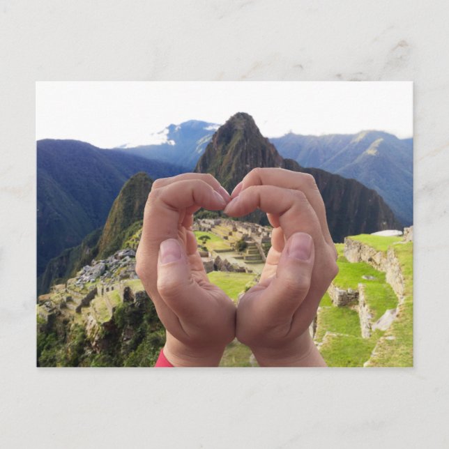 Cartão Postal Amor por Machu Picchu Peru (Frente)
