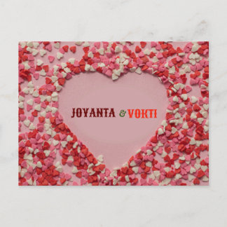 Cartão Postal Amor romântico Joyanta & Vokti cor de marrom verme