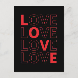 Cartão Postal Amor Texto Repetido Dia dos Namorados Eu Te Amo