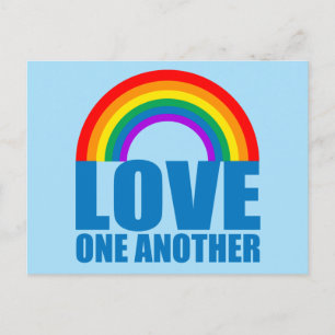 Cartão Postal Amor Um Ao Outro Cristão Inspirador Verso