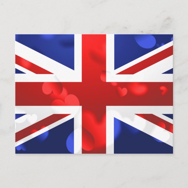 Cartão Postal Amor Union Jack (Frente)