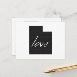 Cartão Postal Amor Utah Formado Quadro Negro Antigo Utahan de Gi