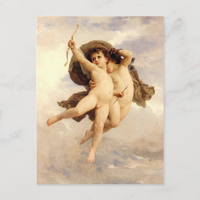 Cartão Postal Amor vitorioso de Bouguereau (Frente)