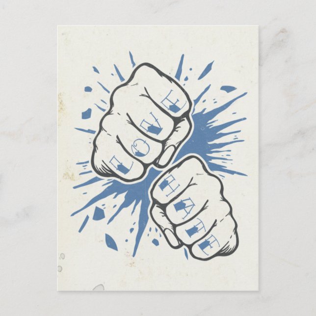 Cartão Postal Amor Vs Hate (Frente)