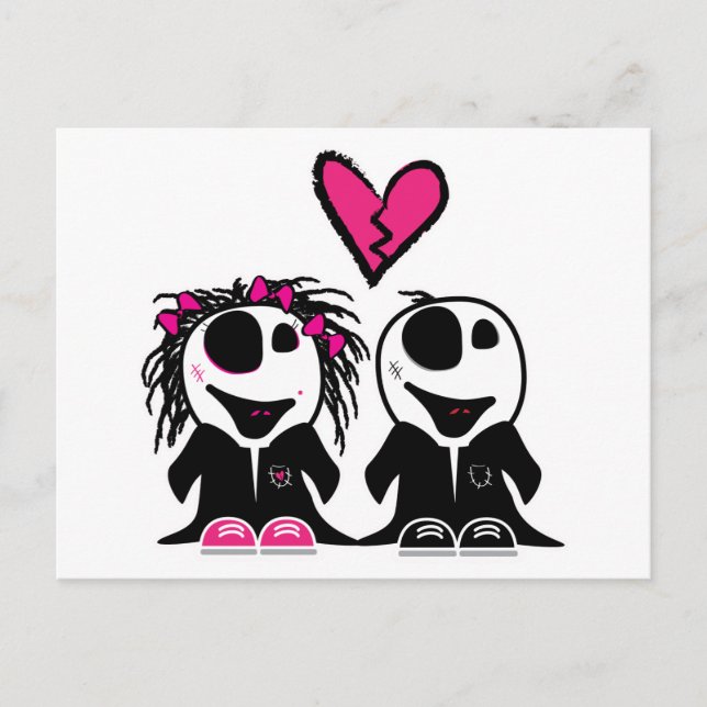 CARTÃO POSTAL AMOR ZOMBIE (Frente)