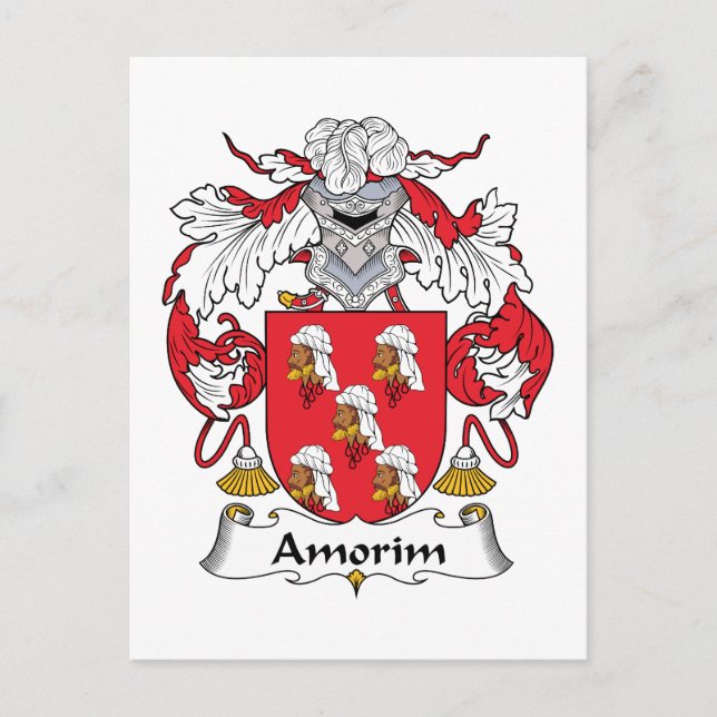 Cartão Postal Amorim Family Crest (Frente)
