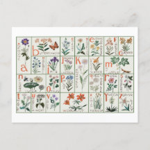 Amostrador alfabético de bordados da safra | Flore