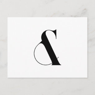 Cartão Postal Ampersand Minimalista Modern Art