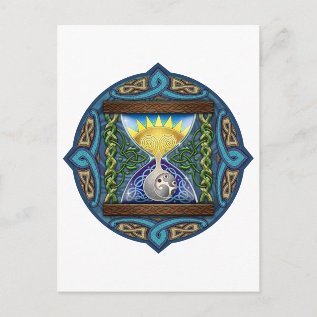 Cartão Postal Ampulheta celta (Frente)