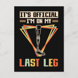 Cartão Postal Amputeo Da Perna Humor