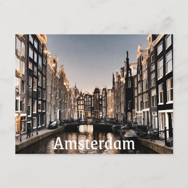 Cartão Postal Amsterdã (Frente)