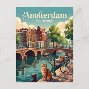 Cartão Postal Amsterdã Holanda