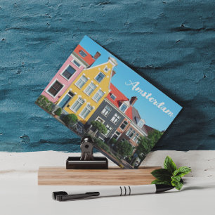 Cartão Postal Amsterdam Holland Houve Viagem Europa