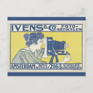 Cartão Postal Amsterdam Holland Vintage Fotografia Poster