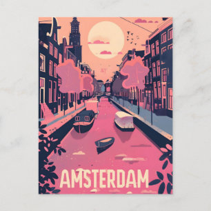Cartão Postal Amsterdam Vintage