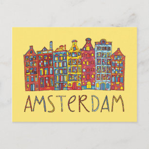 Cartão Postal Amsterdão no mosaico