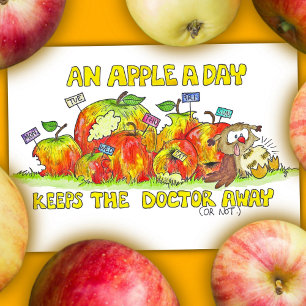 cartão postal AN APPLE A DAY de Nicole Janes