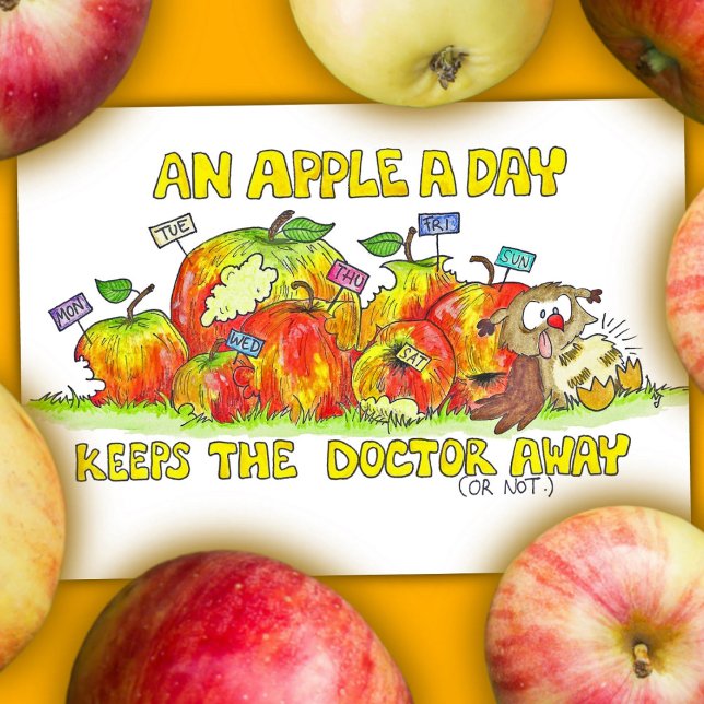 cartão postal AN APPLE A DAY de Nicole Janes (Criador carregado)
