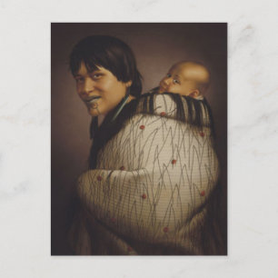 Cartão Postal "Ana Rupene and Child" - G. Cartão-postal Lindauer