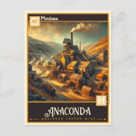 Cartão Postal Anaconda, Montana | Vintage