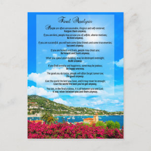 Cartão Postal Análise final: "Faça de qualquer forma"