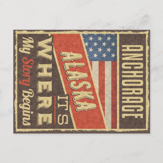 Cartão Postal Anchorage Alaska (Frente)