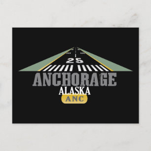 Cartão Postal Anchorage Alaska - Passagem do Aeroporto