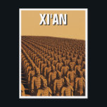 Cartão Postal Ancient City of Xi'an (Terracotta Warriors)<br><div class="desc">Discovered by farmers in 1974, the Terracotta Army is a breathtaking archaeological find located in the mausoleum complex of China’s first emperor, Qin Shi Huang. Over 8, 000 life-sized warriors, each with unique facial features and expressions, stand guarding the tomb in silent formation. The vast pits also contain horses, chariots,...</div>