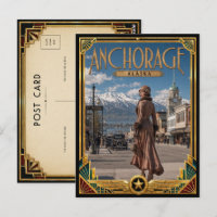Âncora Alasca Arte Deco Vintage Idade Dourada