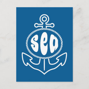 Cartão Postal Âncora E Mar