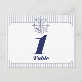 Cartão Postal Âncora Náutica no Número de Tabela de Faixa de Cin